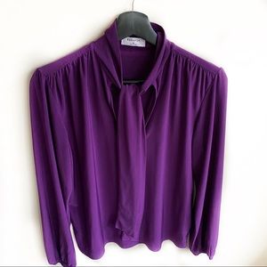 Aritzia Babaton Tie Front Keyhole Blouse